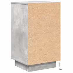 vidaXL Bedside Cabinets with LED LightsÂ 2 pcs Black 38x34x50 cm bedside table - concrete grey, 38 x 34 x 65 cm/ 1 pcs - Additional view 8