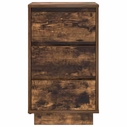 vidaXL Bedside Cabinets with LED LightsÂ 2 pcs Black 38x34x50 cm bedside table - smoked oak, 38 x 34 x 65 cm/ 1 pcs - Additional view 6