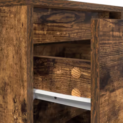 vidaXL Bedside Cabinets with LED LightsÂ 2 pcs Black 38x34x50 cm bedside table - smoked oak, 38 x 34 x 65 cm/ 1 pcs - Additional view 9