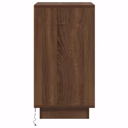 vidaXL Bedside Cabinets with LED LightsÂ 2 pcs Black 38x34x50 cm bedside table - brown oak, 38 x 34 x 65 cm/ 1 pcs - Additional view 7