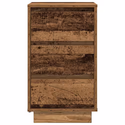 vidaXL Bedside Cabinets with LED LightsÂ 2 pcs Black 38x34x50 cm bedside table - old wood, 38 x 34 x 65 cm/ 1 pcs - Additional view 6