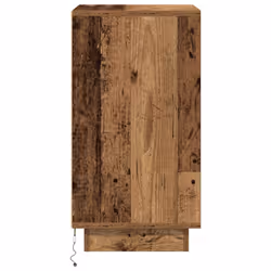 vidaXL Bedside Cabinets with LED LightsÂ 2 pcs Black 38x34x50 cm bedside table - old wood, 38 x 34 x 65 cm/ 1 pcs - Additional view 7