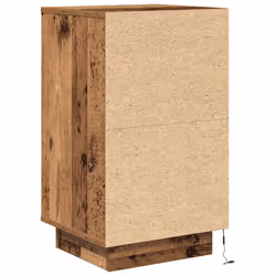 vidaXL Bedside Cabinets with LED LightsÂ 2 pcs Black 38x34x50 cm bedside table - old wood, 38 x 34 x 65 cm/ 1 pcs - Additional view 8