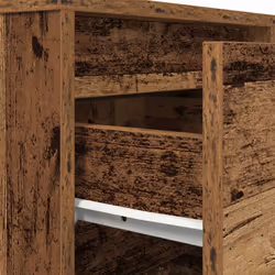 vidaXL Bedside Cabinets with LED LightsÂ 2 pcs Black 38x34x50 cm bedside table - old wood, 38 x 34 x 65 cm/ 1 pcs - Additional view 9
