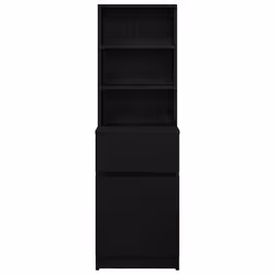 vidaXL Bedside Cabinet Grey Sonoma 39x35x125 cm Engineered Wood bedside table - black - Additional view 5