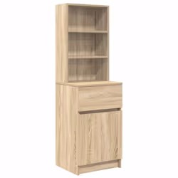 vidaXL Bedside Cabinet Grey Sonoma 39x35x125 cm Engineered Wood bedside table - sonoma oak