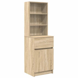 vidaXL Bedside Cabinet Grey Sonoma 39x35x125 cm Engineered Wood bedside table - sonoma oak