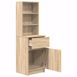 vidaXL Bedside Cabinet Grey Sonoma 39x35x125 cm Engineered Wood bedside table - sonoma oak - Additional view 4