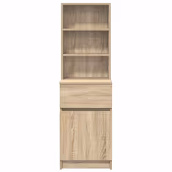 vidaXL Bedside Cabinet Grey Sonoma 39x35x125 cm Engineered Wood bedside table - sonoma oak - Additional view 5