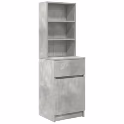 vidaXL Bedside Cabinet Grey Sonoma 39x35x125 cm Engineered Wood bedside table - concrete grey