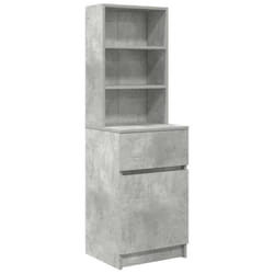 vidaXL Bedside Cabinet Grey Sonoma 39x35x125 cm Engineered Wood bedside table - concrete grey