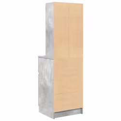 vidaXL Bedside Cabinet Grey Sonoma 39x35x125 cm Engineered Wood bedside table - concrete grey - Additional view 7