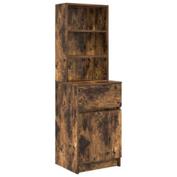 vidaXL Bedside Cabinet Grey Sonoma 39x35x125 cm Engineered Wood bedside table - smoked oak