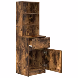 vidaXL Bedside Cabinet Grey Sonoma 39x35x125 cm Engineered Wood bedside table - smoked oak - Additional view 4