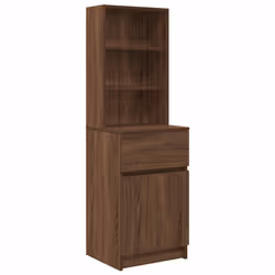 vidaXL Bedside Cabinet Grey Sonoma 39x35x125 cm Engineered Wood bedside table - brown oak