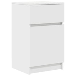 vidaXL Bedside Cabinet Grey Sonoma 39x35x65 cm Engineered Wood bedside table - white, 1 pcs