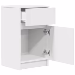 vidaXL Bedside Cabinet Grey Sonoma 39x35x65 cm Engineered Wood bedside table - white, 1 pcs - Additional view 4