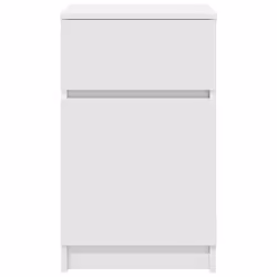 vidaXL Bedside Cabinet Grey Sonoma 39x35x65 cm Engineered Wood bedside table - white, 1 pcs - Additional view 5