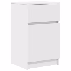 vidaXL Bedside Cabinet Grey Sonoma 39x35x65 cm Engineered Wood bedside table - white, 2 pcs - Additional view 4