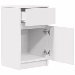 vidaXL Bedside Cabinet Grey Sonoma 39x35x65 cm Engineered Wood bedside table - white, 2 pcs - Additional view 5