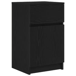 vidaXL Bedside Cabinet Grey Sonoma 39x35x65 cm Engineered Wood bedside table - black, 1 pcs