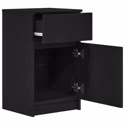 vidaXL Bedside Cabinet Grey Sonoma 39x35x65 cm Engineered Wood bedside table - black, 1 pcs - Additional view 4