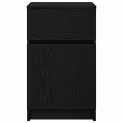 vidaXL Bedside Cabinet Grey Sonoma 39x35x65 cm Engineered Wood bedside table - black, 2 pcs - Additional view 6