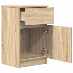 vidaXL Bedside Cabinet Grey Sonoma 39x35x65 cm Engineered Wood bedside table - sonoma oak, 1 pcs - Additional view 4