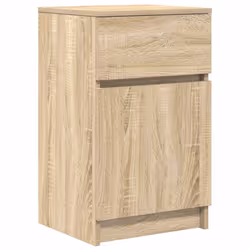 vidaXL Bedside Cabinet Grey Sonoma 39x35x65 cm Engineered Wood bedside table - sonoma oak, 2 pcs - Additional view 4