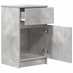 vidaXL Bedside Cabinet Grey Sonoma 39x35x65 cm Engineered Wood bedside table - concrete grey, 1 pcs - Additional view 4