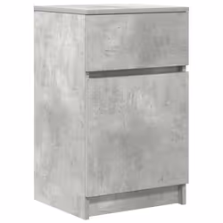 vidaXL Bedside Cabinet Grey Sonoma 39x35x65 cm Engineered Wood bedside table - concrete grey, 2 pcs - Additional view 4