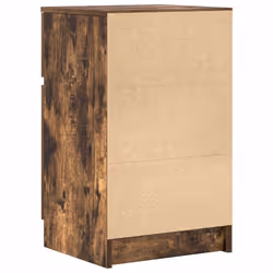 vidaXL Bedside Cabinet Grey Sonoma 39x35x65 cm Engineered Wood bedside table - smoked oak, 1 pcs - Additional view 7