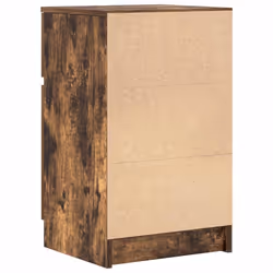 vidaXL Bedside Cabinet Grey Sonoma 39x35x65 cm Engineered Wood bedside table - smoked oak, 2 pcs - Additional view 8