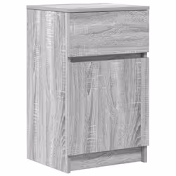 vidaXL Bedside Cabinet Grey Sonoma 39x35x65 cm Engineered Wood bedside table - grey sonoma, 1 pcs