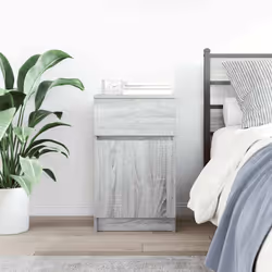vidaXL Bedside Cabinet Grey Sonoma 39x35x65 cm Engineered Wood bedside table - grey sonoma, 1 pcs