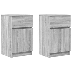 vidaXL Bedside Cabinet Grey Sonoma 39x35x65 cm Engineered Wood bedside table - grey sonoma, 2 pcs