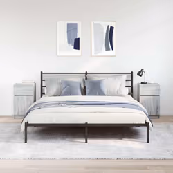 vidaXL Bedside Cabinet Grey Sonoma 39x35x65 cm Engineered Wood bedside table - grey sonoma, 2 pcs