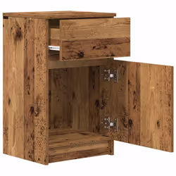 vidaXL Bedside Cabinet Grey Sonoma 39x35x65 cm Engineered Wood bedside table - old wood, 1 pcs - Additional view 4