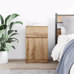 vidaXL Bedside Cabinet Grey Sonoma 39x35x65 cm Engineered Wood bedside table - artisan oak, 1 pcs - Additional view 2