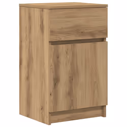 vidaXL Bedside Cabinet Grey Sonoma 39x35x65 cm Engineered Wood bedside table - artisan oak, 2 pcs - Additional view 4