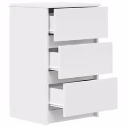vidaXL Bedside Cabinet with 3 Drawers White 39x35x65 cm bedside table - Additional view 4