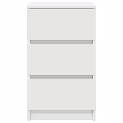 vidaXL Bedside Cabinet with 3 Drawers White 39x35x65 cm bedside table - Additional view 5