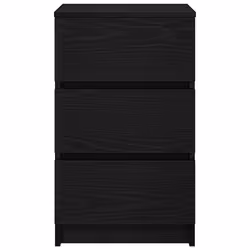 vidaXL Bedside Cabinet with 3 Drawers Black 39x35x65 cm bedside table - Additional view 5