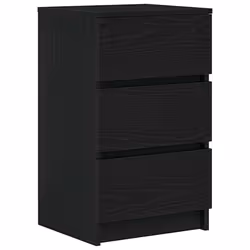 vidaXL Bedside Cabinets with 3 Drawers 2 pcs Black 39x35x65 cm bedside table - Additional view 4