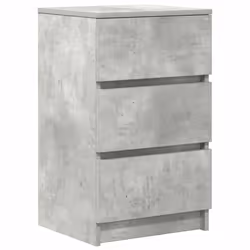 vidaXL Bedside Cabinet with 3 Drawers Concrete Grey 39x35x65 cm bedside table
