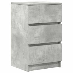 vidaXL Bedside Cabinet with 3 Drawers Concrete Grey 39x35x65 cm bedside table