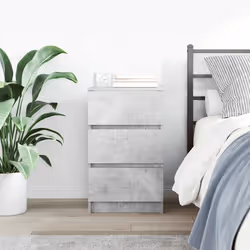 vidaXL Bedside Cabinet with 3 Drawers Concrete Grey 39x35x65 cm bedside table