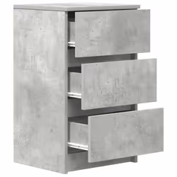 vidaXL Bedside Cabinet with 3 Drawers Concrete Grey 39x35x65 cm bedside table - Additional view 4