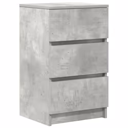 vidaXL Bedside Cabinets with 3 Drawers 2 pcs Concrete Grey 39x35x65 cm - Additional view 4