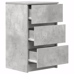 vidaXL Bedside Cabinets with 3 Drawers 2 pcs Concrete Grey 39x35x65 cm - Additional view 5